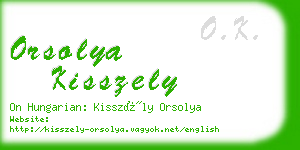 orsolya kisszely business card